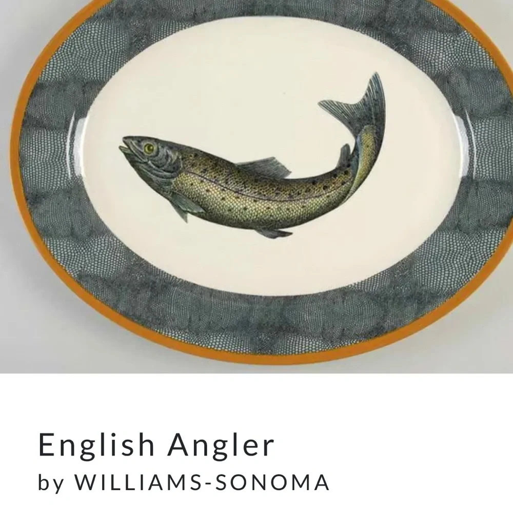 Williams Sonoma English Angler 17 inch platter Made in England